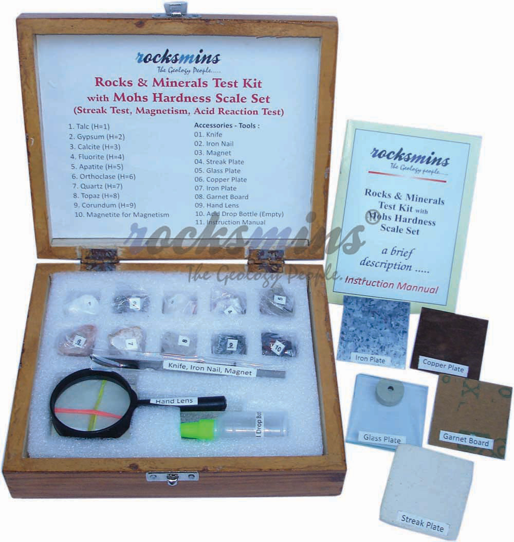 Rocks Minerals Test Kit Mohs Hardness Collection